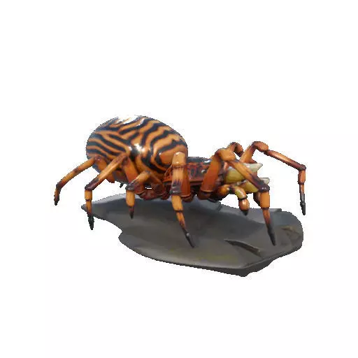 2387Mutant Spider on Stone Pedestal Color 3D Model 3D print model_11