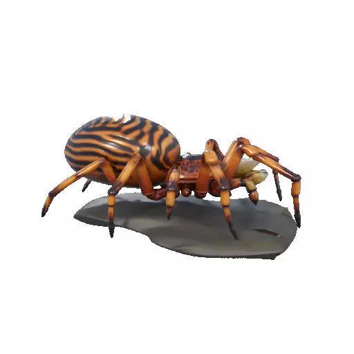 2387Mutant Spider on Stone Pedestal Color 3D Model 3D print model_13