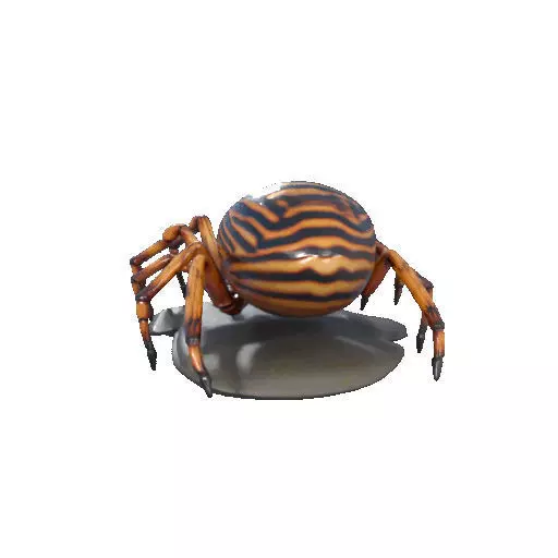 2387Mutant Spider on Stone Pedestal Color 3D Model 3D print model_22