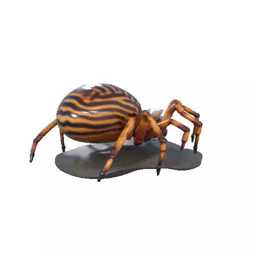 2387Mutant Spider on Stone Pedestal Color 3D Model 3D print model_18