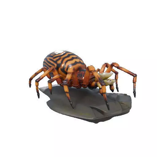 2387Mutant Spider on Stone Pedestal Color 3D Model 3D print model_10