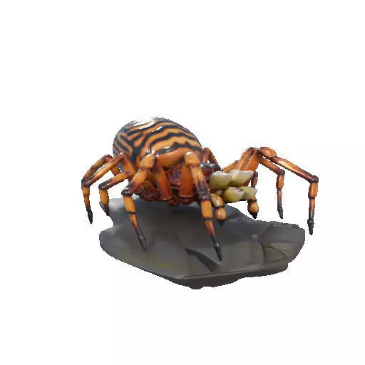2387Mutant Spider on Stone Pedestal Color 3D Model 3D print model_9