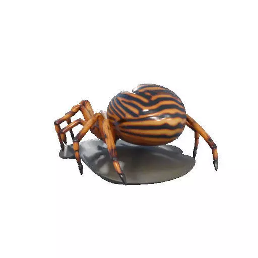 2387Mutant Spider on Stone Pedestal Color 3D Model 3D print model_23