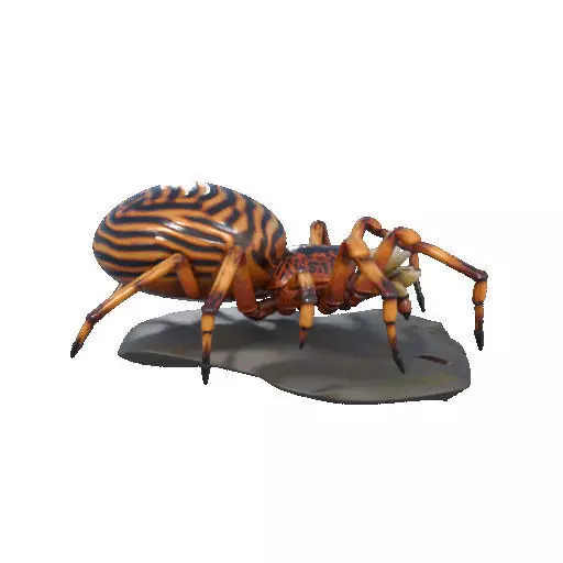 2387Mutant Spider on Stone Pedestal Color 3D Model 3D print model_14