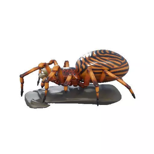 2387Mutant Spider on Stone Pedestal Color 3D Model 3D print model_28
