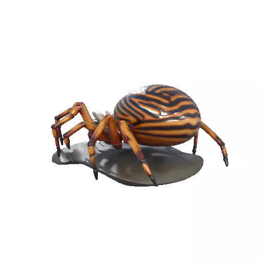 2387Mutant Spider on Stone Pedestal Color 3D Model 3D print model_24