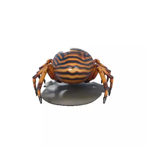 2387Mutant Spider on Stone Pedestal Color 3D Model 3D print model_21