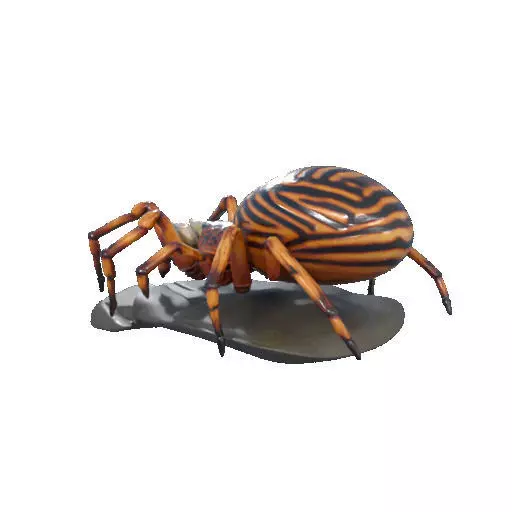 2387Mutant Spider on Stone Pedestal Color 3D Model 3D print model_25