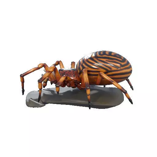 2387Mutant Spider on Stone Pedestal Color 3D Model 3D print model_27