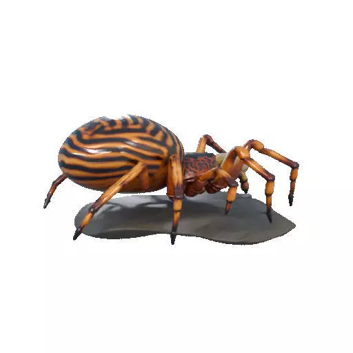 2387Mutant Spider on Stone Pedestal Color 3D Model 3D print model_16