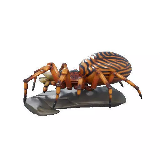2387Mutant Spider on Stone Pedestal Color 3D Model 3D print model_29