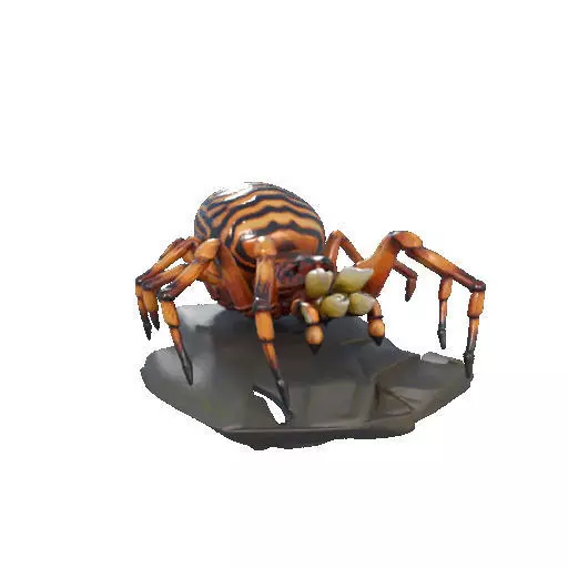 2387Mutant Spider on Stone Pedestal Color 3D Model 3D print model_8