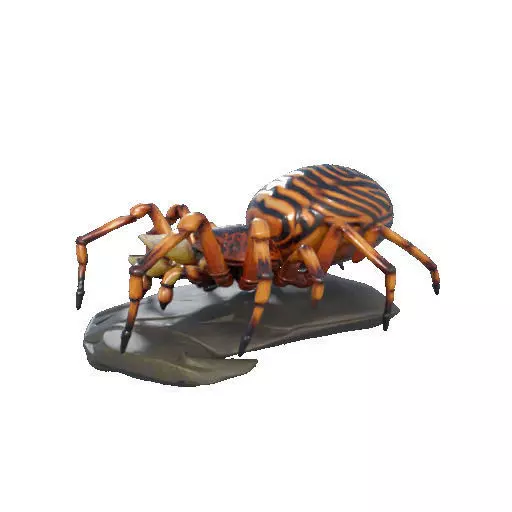2387Mutant Spider on Stone Pedestal Color 3D Model 3D print model_31