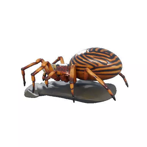 2387Mutant Spider on Stone Pedestal Color 3D Model 3D print model_26