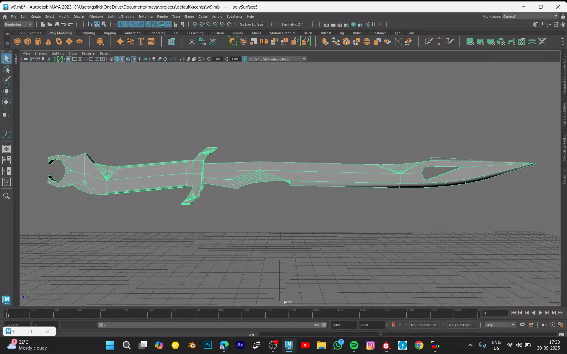 SWORD MODEL  Low-poly 3D model_1
