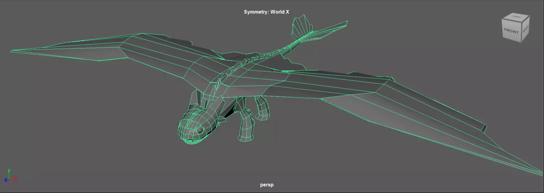 Toothless reference dragon Free low-poly 3D model