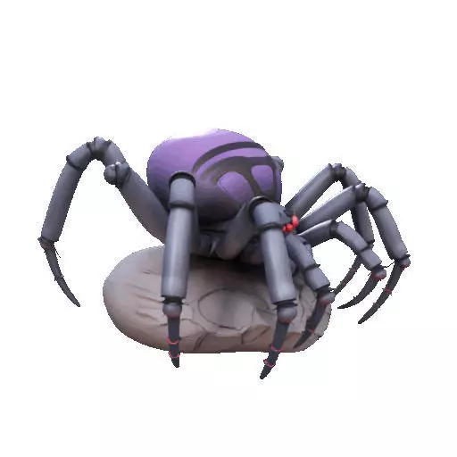 2388Mutant Spider on Stone Pedestal Color 3D Model 3D print model_10