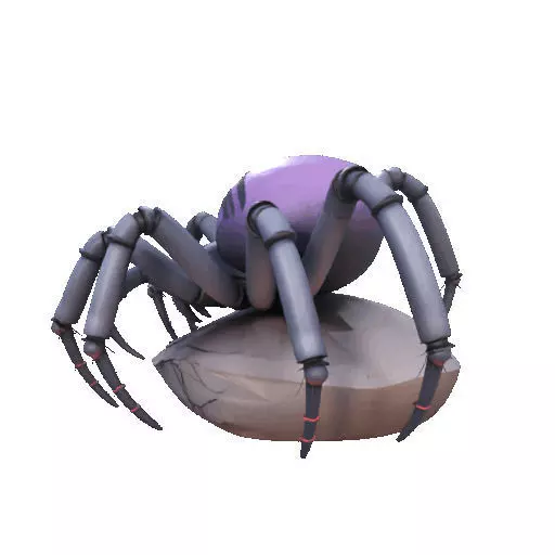 2388Mutant Spider on Stone Pedestal Color 3D Model 3D print model_27