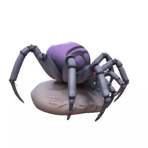 2388Mutant Spider on Stone Pedestal Color 3D Model 3D print model_11
