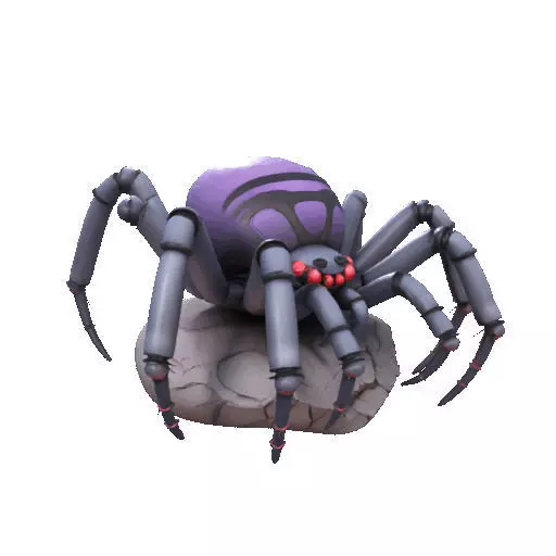 2388Mutant Spider on Stone Pedestal Color 3D Model 3D print model_9