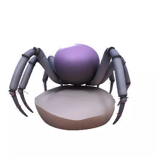 2388Mutant Spider on Stone Pedestal Color 3D Model 3D print model_20