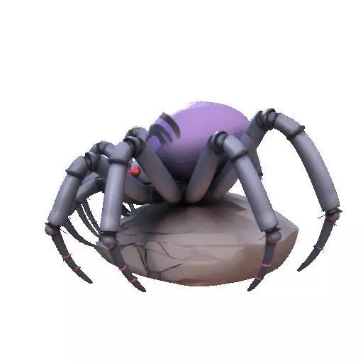 2388Mutant Spider on Stone Pedestal Color 3D Model 3D print model_29