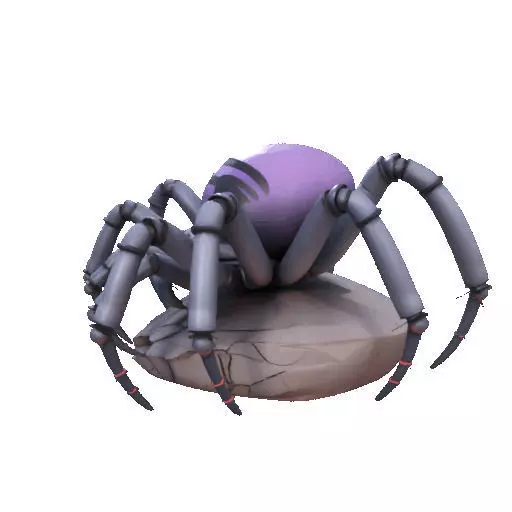 2388Mutant Spider on Stone Pedestal Color 3D Model 3D print model_30