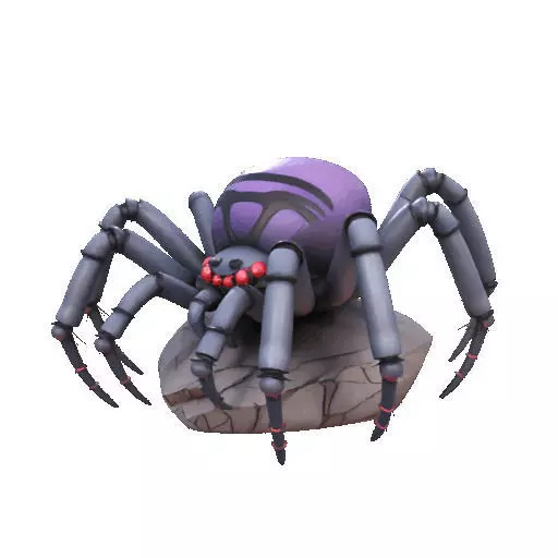 2388Mutant Spider on Stone Pedestal Color 3D Model 3D print model_33