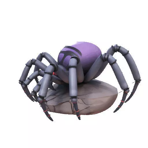 2388Mutant Spider on Stone Pedestal Color 3D Model 3D print model_31