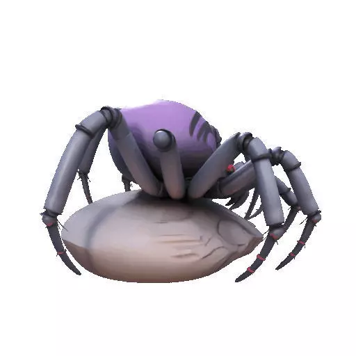2388Mutant Spider on Stone Pedestal Color 3D Model 3D print model_14