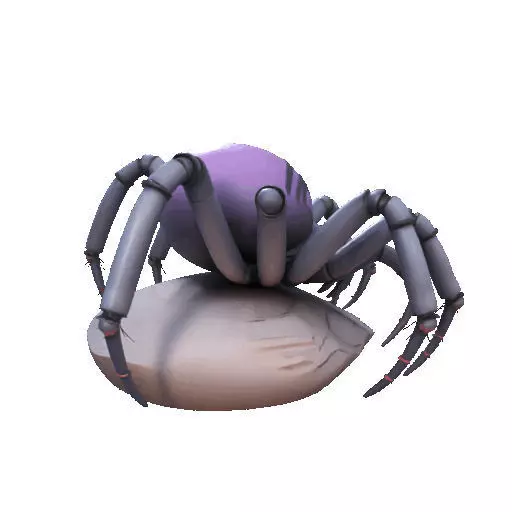 2388Mutant Spider on Stone Pedestal Color 3D Model 3D print model_15