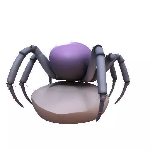2388Mutant Spider on Stone Pedestal Color 3D Model 3D print model_19