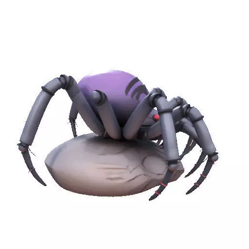 2388Mutant Spider on Stone Pedestal Color 3D Model 3D print model_13