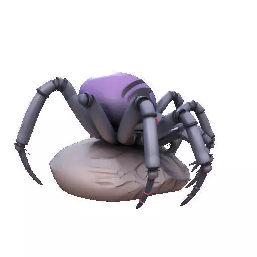 2388Mutant Spider on Stone Pedestal Color 3D Model 3D print model_12