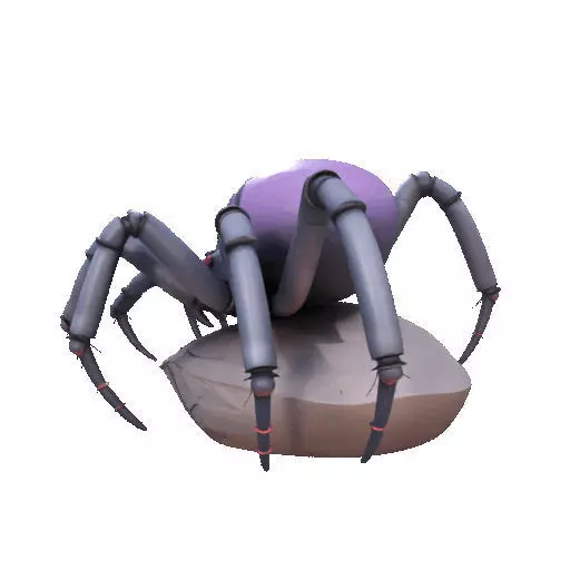 2388Mutant Spider on Stone Pedestal Color 3D Model 3D print model_26