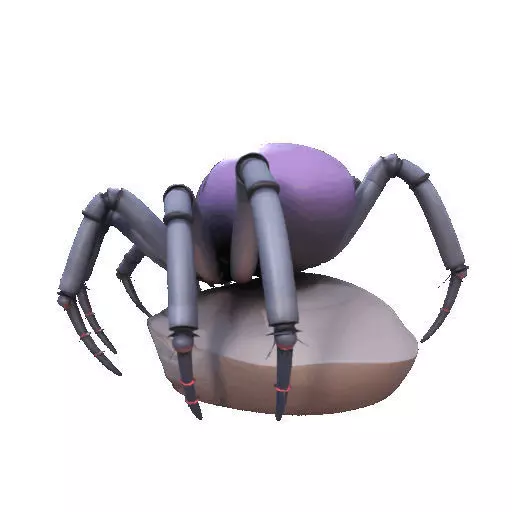 2388Mutant Spider on Stone Pedestal Color 3D Model 3D print model_25