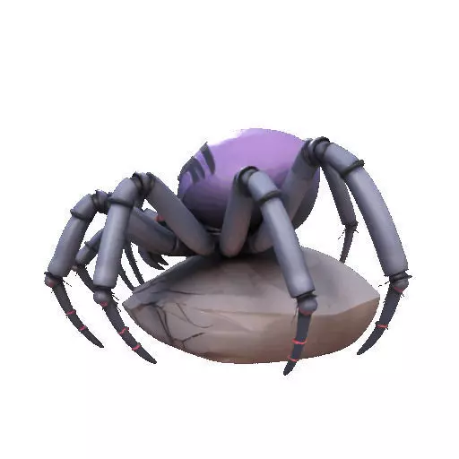 2388Mutant Spider on Stone Pedestal Color 3D Model 3D print model_28