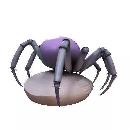2388Mutant Spider on Stone Pedestal Color 3D Model 3D print model_17