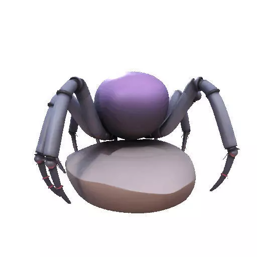 2388Mutant Spider on Stone Pedestal Color 3D Model 3D print model_22