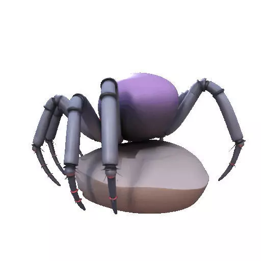 2388Mutant Spider on Stone Pedestal Color 3D Model 3D print model_24