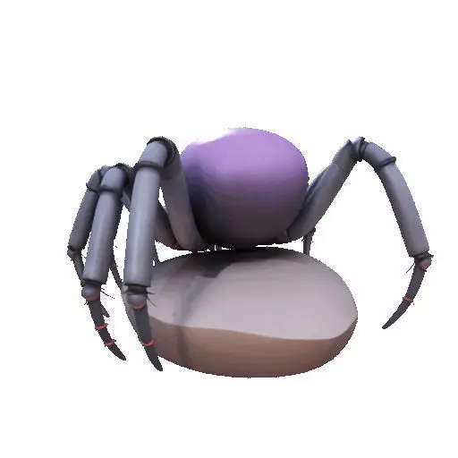 2388Mutant Spider on Stone Pedestal Color 3D Model 3D print model_23