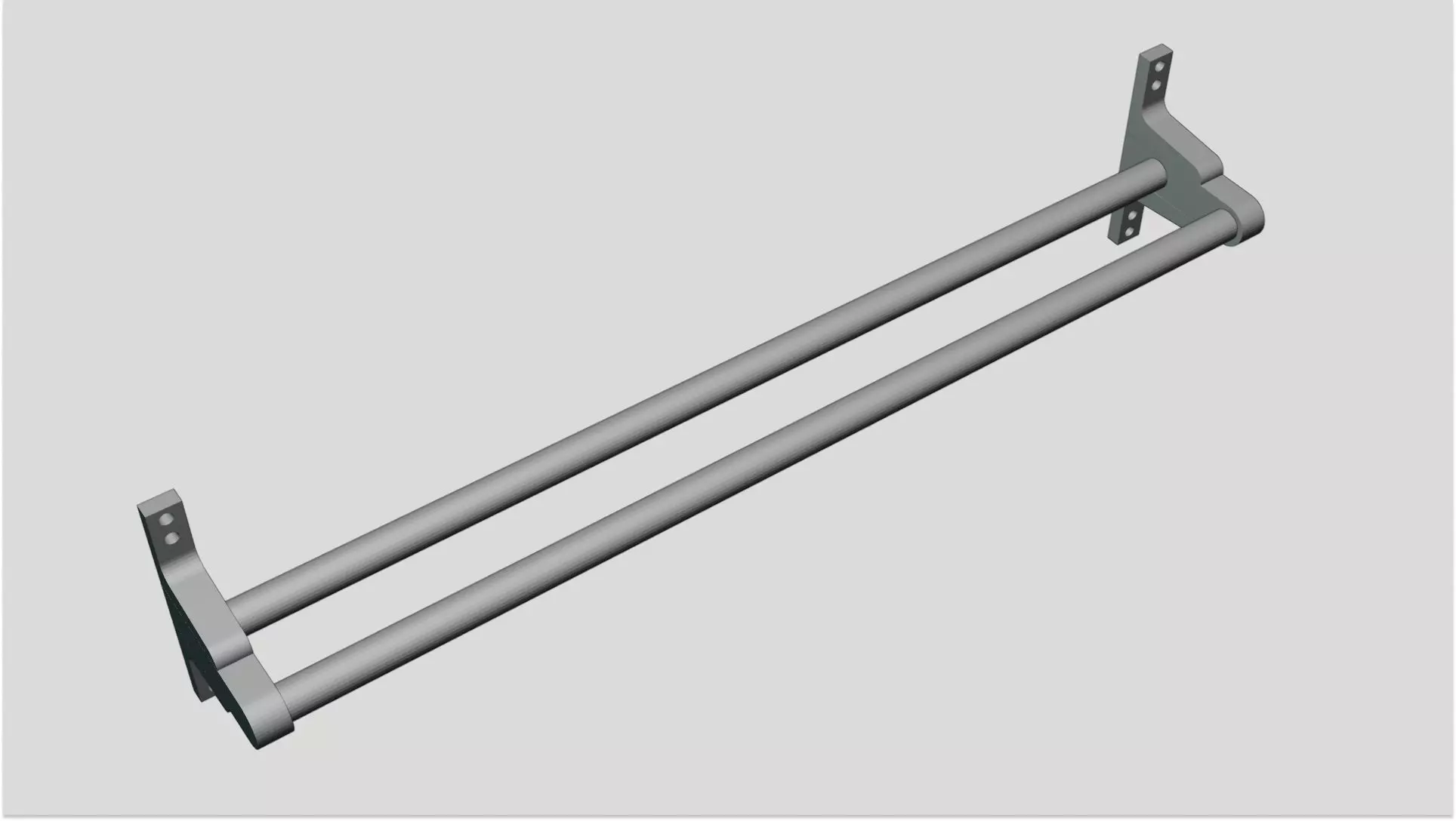 Dowel Rack Wall Holder 3D print model_5