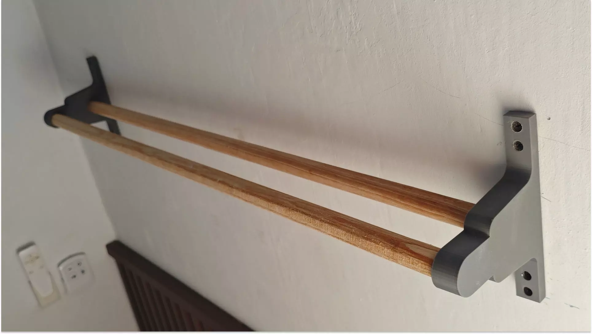 Dowel Rack Wall Holder 3D print model_2