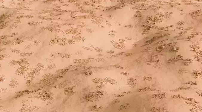 Realistic Desert Soil Ground 3D Model