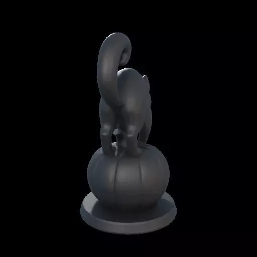 Black Cat on Pumpkin 3D print model_15
