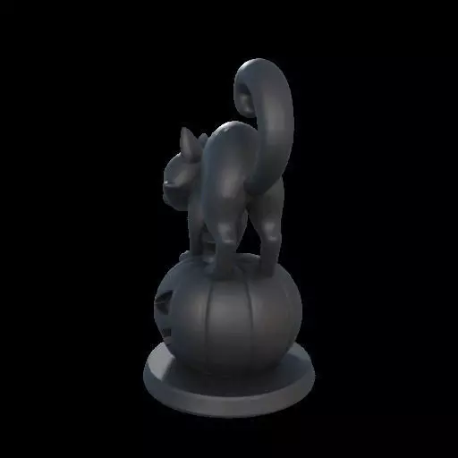 Black Cat on Pumpkin 3D print model_18