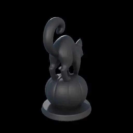 Black Cat on Pumpkin 3D print model_14