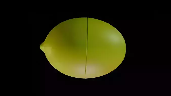 3D Lemon Model  Realistic Low Poly Citrus Fruit Low-poly 3D model