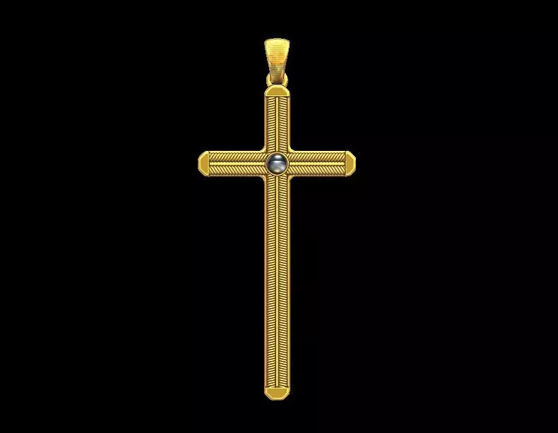 Rope Cross Pendant 3D print model