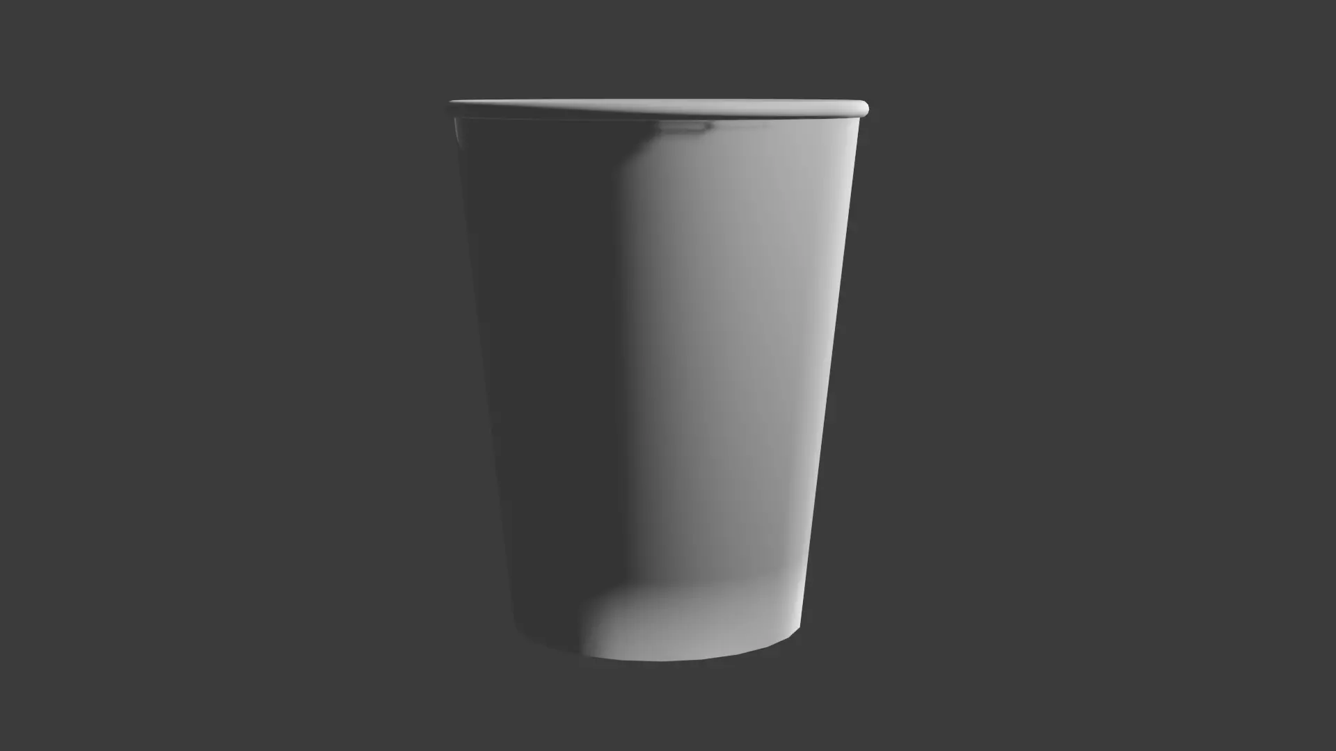 3D Paper Cup Model  Low Poly Disposable Coffee Cup Low-poly 3D model_0